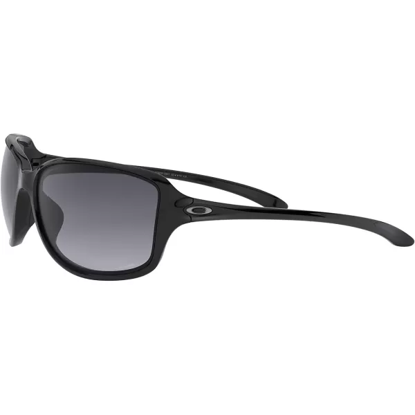 imageOakley Womens Oo9301 Cohort Rectangular SunglassesPolished BlackGrey Gradient Polarized
