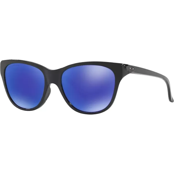 imageOakley Womens Oo9357 Hold Out Cat Eye SunglassesPolished BlackViolet Iridium Polarized