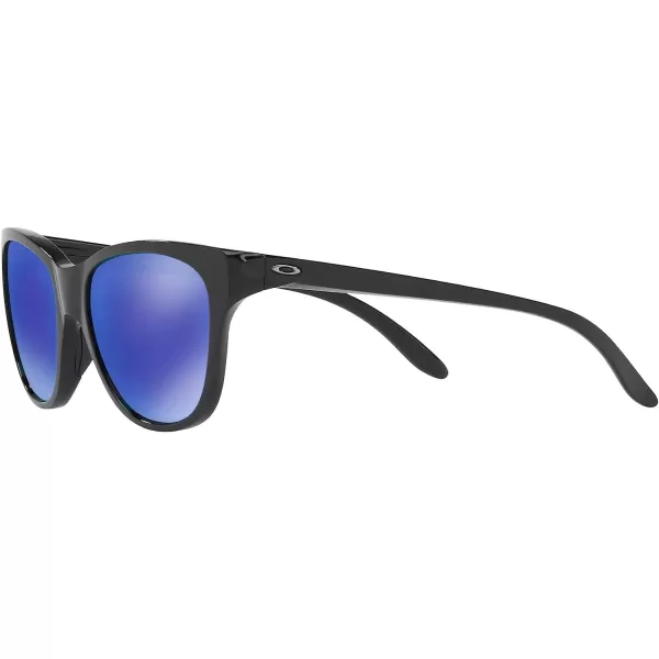 imageOakley Womens Oo9357 Hold Out Cat Eye SunglassesPolished BlackViolet Iridium Polarized