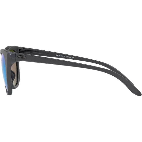 imageOakley Womens Oo9357 Hold Out Cat Eye SunglassesSteelSapphire Iridium Polarized