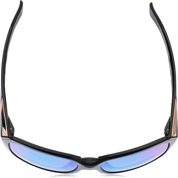 imageOakley Womens Oo9432 Rev Up Square SunglassesPolished BlackPrizm Sapphire Iridium Polarized