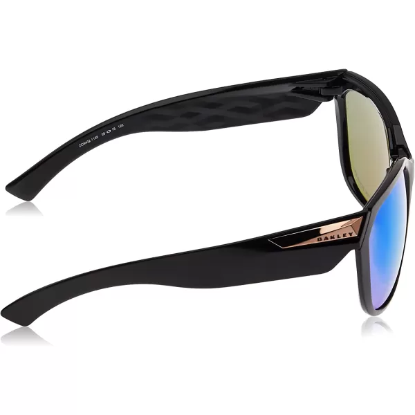 imageOakley Womens Oo9432 Rev Up Square SunglassesPolished BlackPrizm Sapphire Iridium Polarized