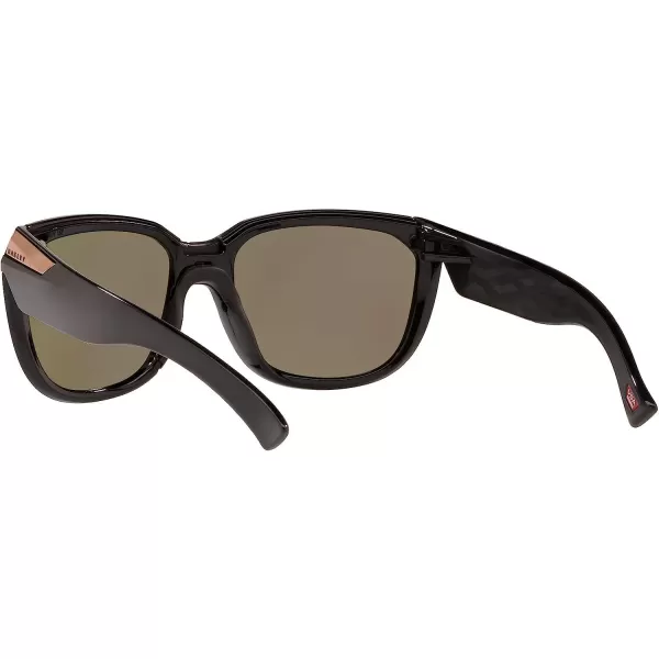 imageOakley Womens Oo9432 Rev Up Square SunglassesPolished BlackPrizm Sapphire Iridium Polarized