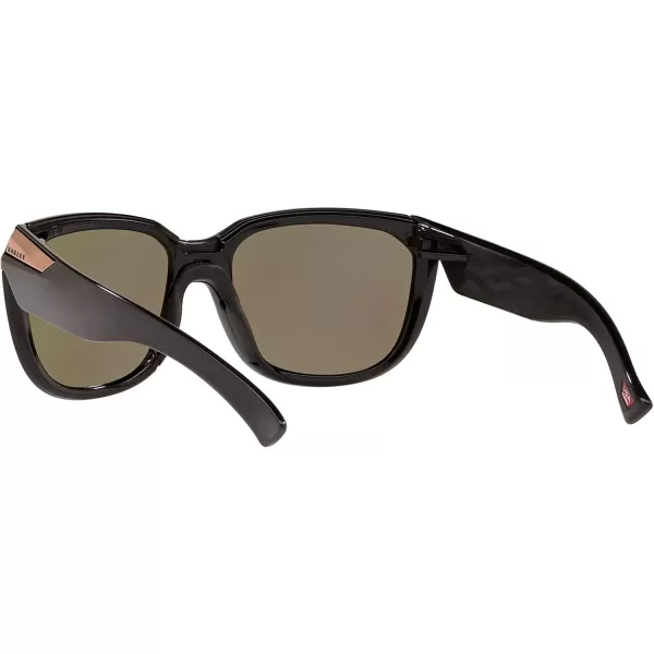 imageOakley Womens Oo9432 Rev Up Square SunglassesPolished BlackPrizm Sapphire Iridium Polarized