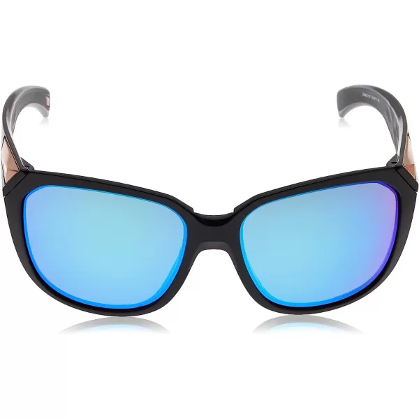 imageOakley Womens Oo9432 Rev Up Square SunglassesPolished BlackPrizm Sapphire Iridium Polarized