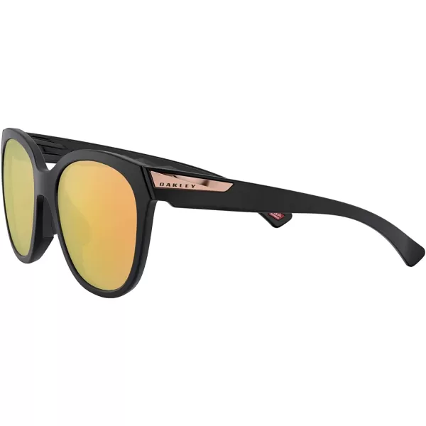 imageOakley Womens Oo9433 Low Key Round SunglassesMatte BlackPrizm Rose Gold Polarized
