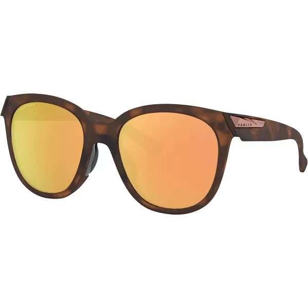 imageOakley Womens Oo9433 Low Key Round SunglassesMatte Brown TortoisePrizm Rose Gold Polarized