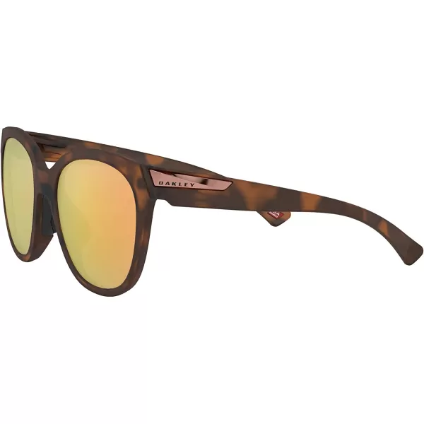 imageOakley Womens Oo9433 Low Key Round SunglassesMatte Brown TortoisePrizm Rose Gold Polarized