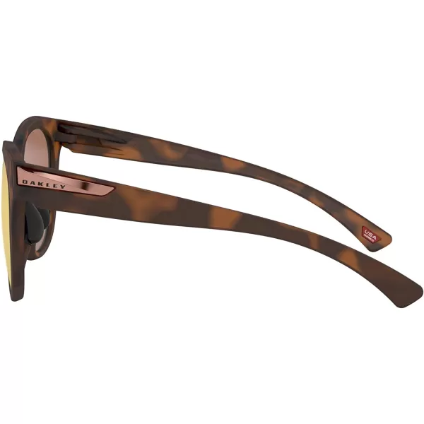 imageOakley Womens Oo9433 Low Key Round SunglassesMatte Brown TortoisePrizm Rose Gold Polarized