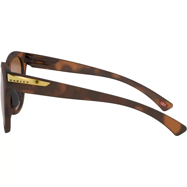 imageOakley Womens Oo9433 Low Key Round SunglassesMatte Brown TortoisePrizm Tungsten Polarized