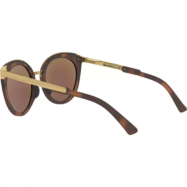 imageOakley Womens Oo9434 Top Knot Cat Eye SunglassesMatte Brown TortoisePrizm Sapphire Iridium Polarized