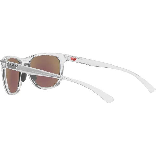 imageOakley Womens Oo9473 Leadline Square SunglassesPolished ClearPrizm Sapphire Polarized