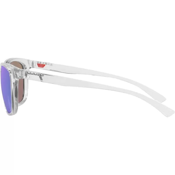 imageOakley Womens Oo9473 Leadline Square SunglassesPolished ClearPrizm Sapphire Polarized