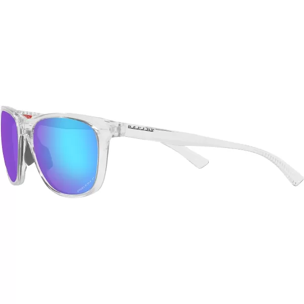 imageOakley Womens Oo9473 Leadline Square SunglassesPolished ClearPrizm Sapphire Polarized