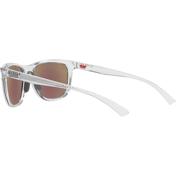 imageOakley Womens Oo9473 Leadline Square SunglassesPolished ClearPrizm Sapphire Polarized