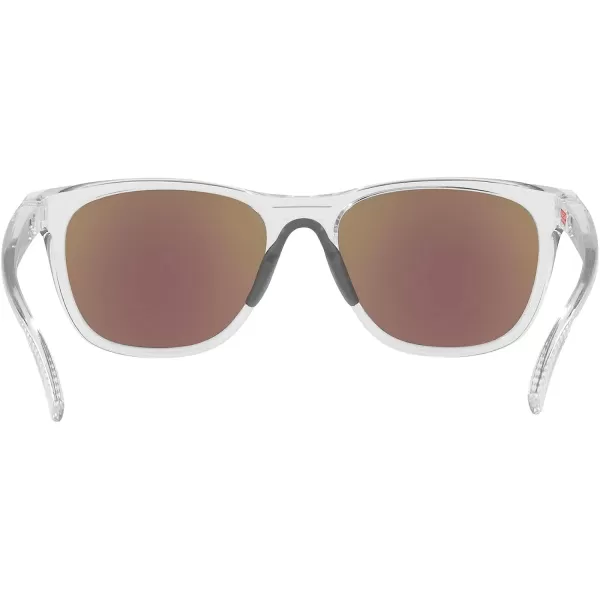 imageOakley Womens Oo9473 Leadline Square SunglassesPolished ClearPrizm Sapphire Polarized