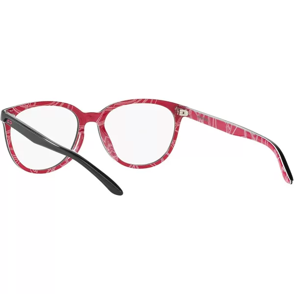 imageOakley Womens Ox1135 Reversal Round Prescription Eyeglass FramesPolished BlackDemo Lens