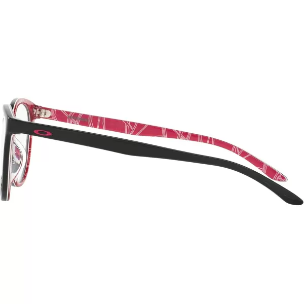 imageOakley Womens Ox1135 Reversal Round Prescription Eyeglass FramesPolished BlackDemo Lens