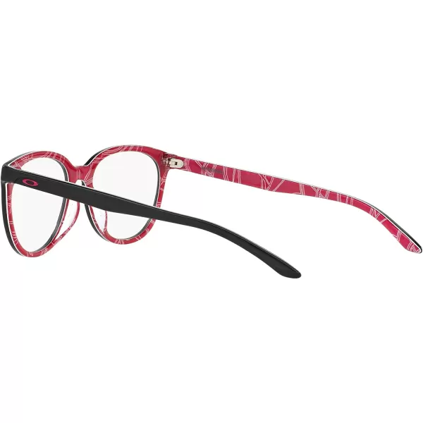 imageOakley Womens Ox1135 Reversal Round Prescription Eyeglass FramesPolished BlackDemo Lens