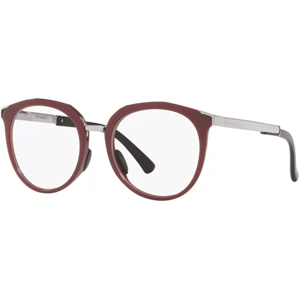 imageOakley Womens Ox3238 Top Knot Cat Eye Prescription Eyeglass FramesPolished Brick RedDemo Lens