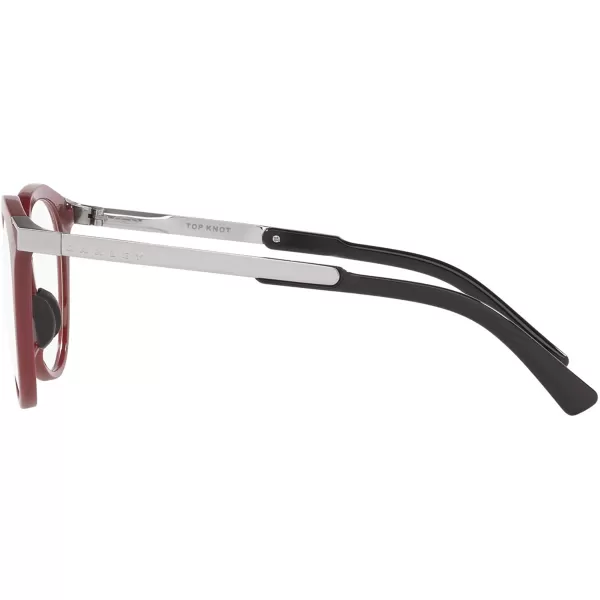 imageOakley Womens Ox3238 Top Knot Cat Eye Prescription Eyeglass FramesPolished Brick RedDemo Lens