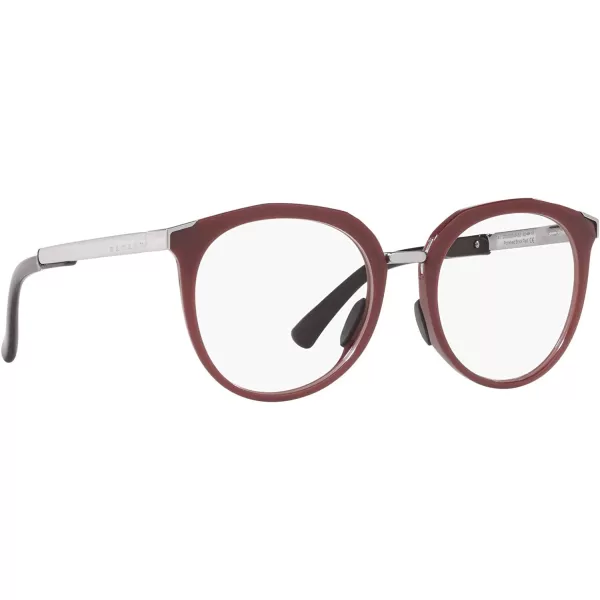 imageOakley Womens Ox3238 Top Knot Cat Eye Prescription Eyeglass FramesPolished Brick RedDemo Lens