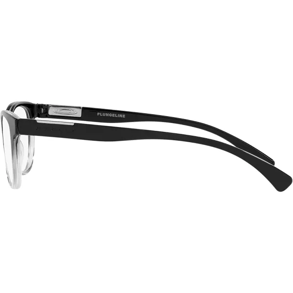 imageOakley Womens Ox8146 Plungeline Round Prescription Eyewear FramesPolished Black FadeDemo Lens