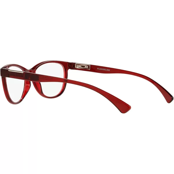imageOakley Womens Ox8146 Plungeline Round Prescription Eyewear FramesPolished Translucent Brick RedDemo Lens
