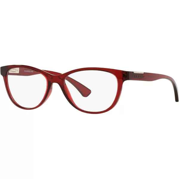 imageOakley Womens Ox8146 Plungeline Round Prescription Eyewear FramesPolished Translucent Brick RedDemo Lens