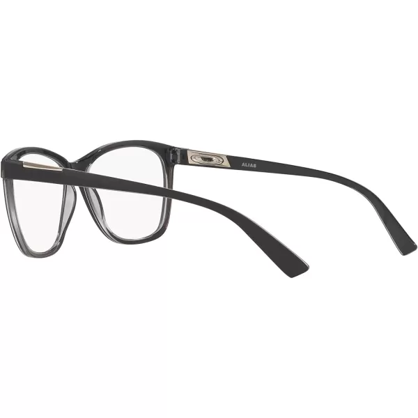 imageOakley Womens Ox8155 Alias Butterfly Prescription Eyeglass FramesPolished Shadow GreyDemo Lens