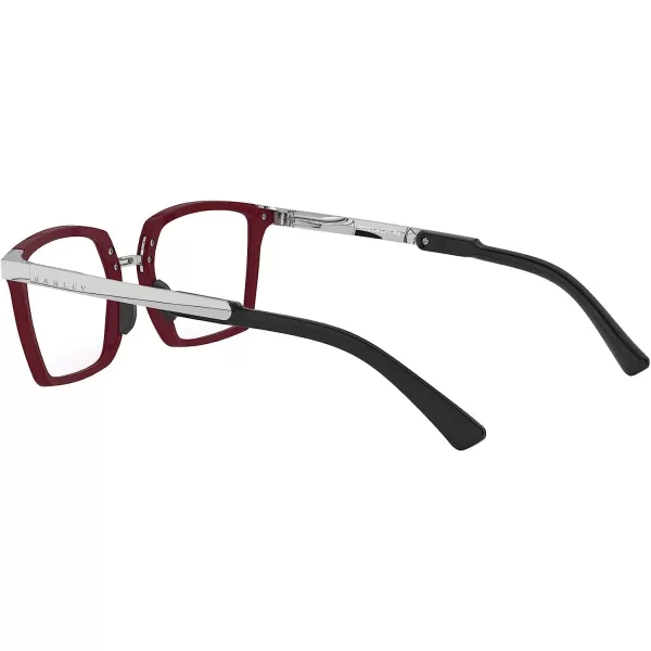 imageOakley Womens Ox8160 Side Swept Rx Square Prescription Eyeglass FramesPolished Brick RedDemo Lens