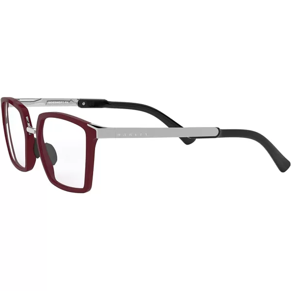 imageOakley Womens Ox8160 Side Swept Rx Square Prescription Eyeglass FramesPolished Brick RedDemo Lens