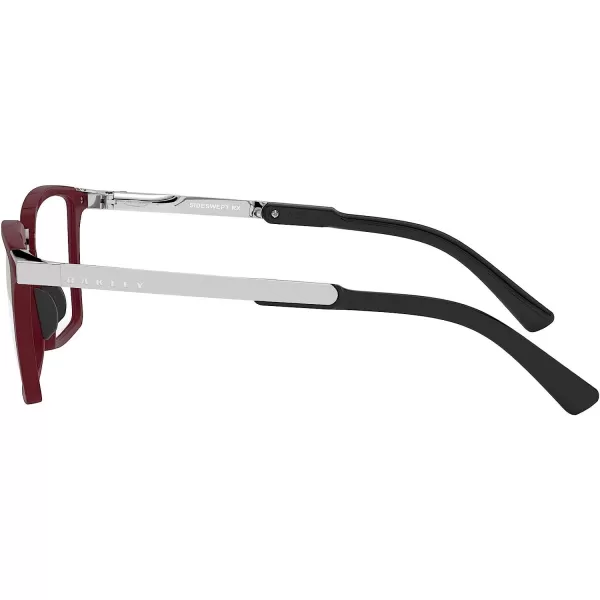 imageOakley Womens Ox8160 Side Swept Rx Square Prescription Eyeglass FramesPolished Brick RedDemo Lens
