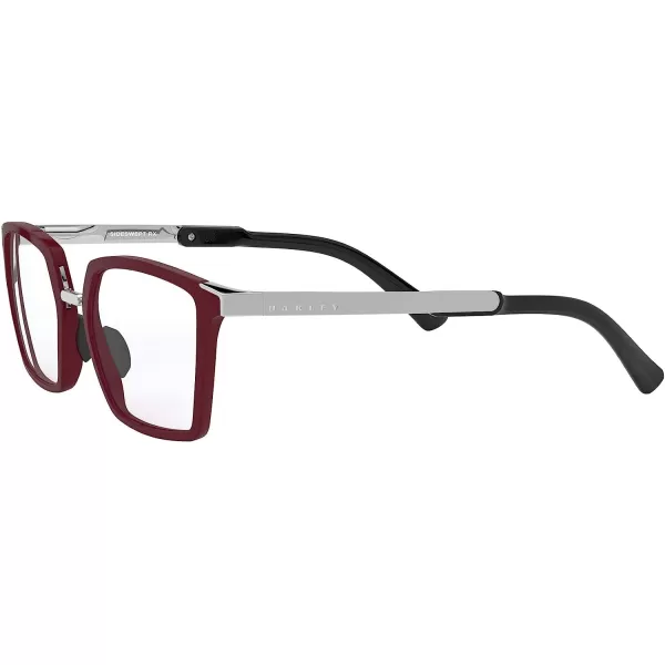 imageOakley Womens Ox8160 Side Swept Rx Square Prescription Eyeglass FramesPolished Brick RedDemo Lens