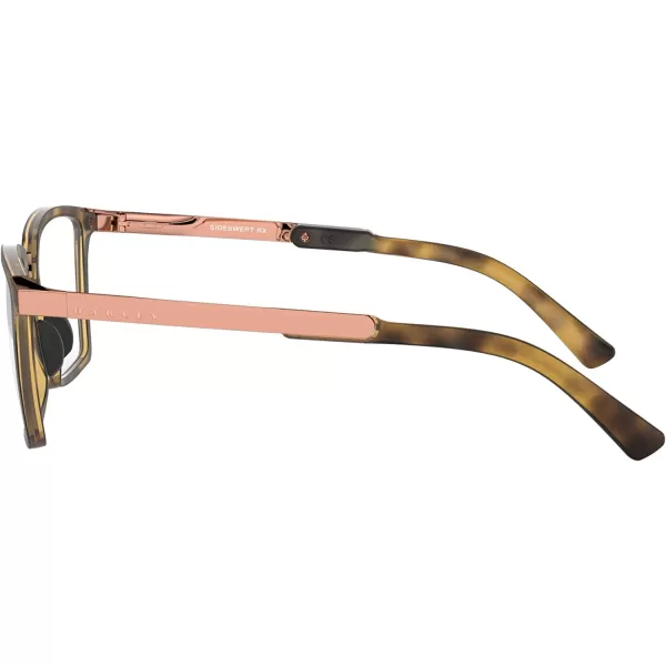 imageOakley Womens Ox8160 Side Swept Rx Square Prescription Eyeglass FramesSatin Brown TortoiseDemo Lens