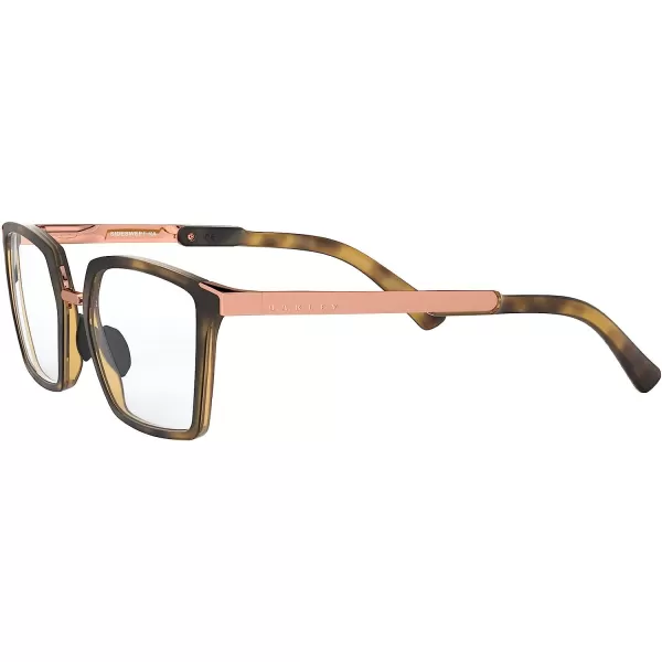 imageOakley Womens Ox8160 Side Swept Rx Square Prescription Eyeglass FramesSatin Brown TortoiseDemo Lens