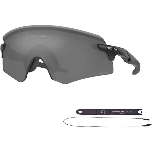 imageOakley Encoder OO9471 Rectangle Sunglasses for Men BUNDLE Leash Designer iWear Care KitMatte Black  Prizm Black
