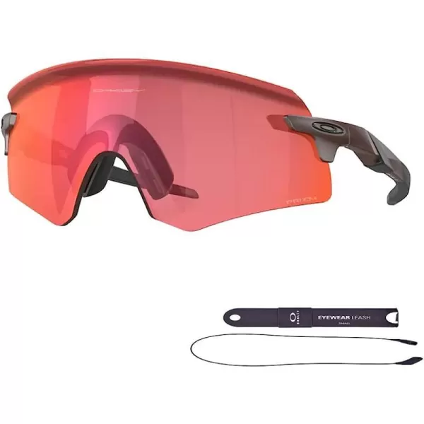imageOakley Encoder OO9471 Rectangle Sunglasses for Men BUNDLE Leash Designer iWear Care KitMatte Red Colorshift  Prizm Trail Torch