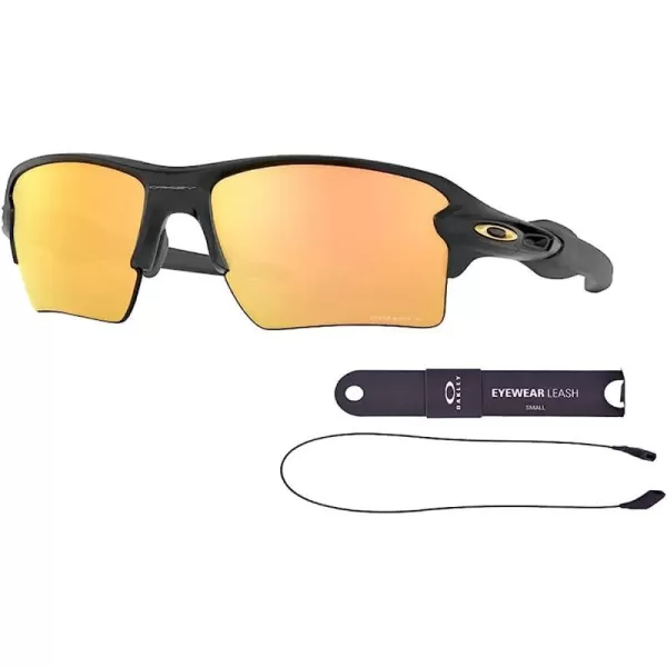 imageOakley Flak 20 XL OO9188 Sunglasses For Men BUNDLE Leash Designer iWear Care KitDark Black  Prizm Rose Goldpolarized