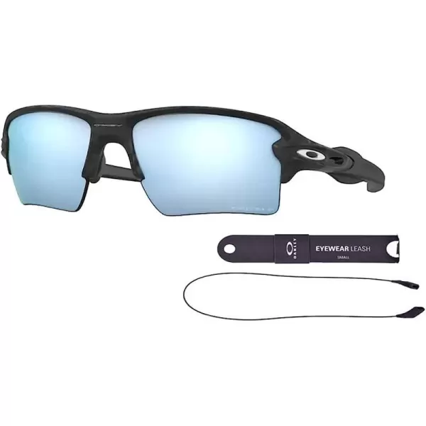 imageOakley Flak 20 XL OO9188 Sunglasses For Men BUNDLE Leash Designer iWear Care KitMatte Black Camo  Prizm Deep Water Polarized