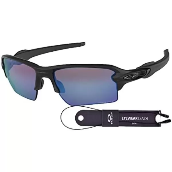 imageOakley Flak 20 XL OO9188 Sunglasses For Men BUNDLE Leash Designer iWear Care KitMatte BlackPrizm Deep H2o Polarized