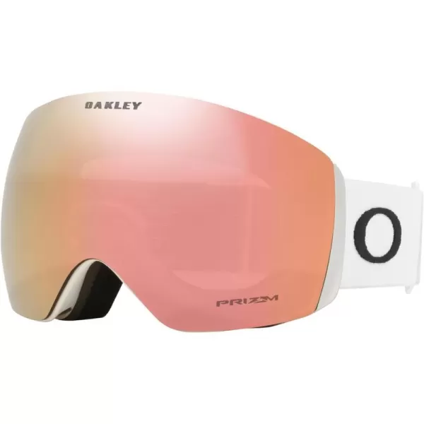 imageOakley Flight Deck L Snow GoggleMatte White StrapPrizm Rose Gold Iridium Lens