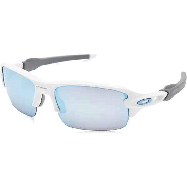 imageOakley Kids Oj9005 Flak Xs Rectangular SunglassesPolished WhitePrizm Deep Water Polarized
