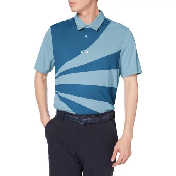imageOakley Mens Geometric Swing PoloInterstellar Blue