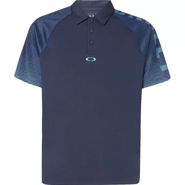 imageOakley Mens Graphic Logo Sleeves PoloFoggy Blue