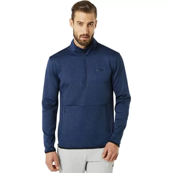 imageOakley Mens Half Zip Golf FleeceDark Blue Med Heather