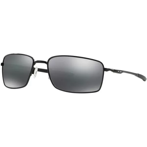 imageOakley Mens OO4075 Square Wire Rectangular Metal SunglassesPolished BlackBlack Iridium
