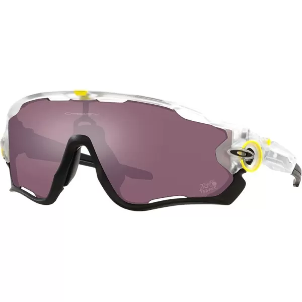 imageOakley Mens OO9290 Jawbreaker Shield SunglassesTour De France Matte ClearPrizm Road Black