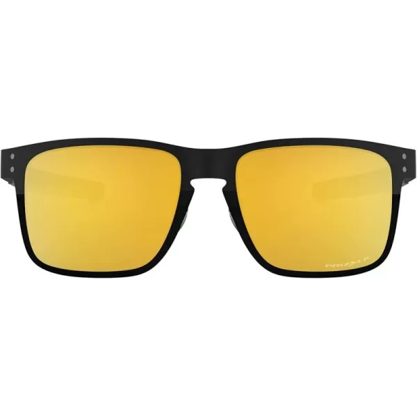 imageOakley Mens Oo4123 Holbrook Metal Square SunglassesPolished BlackPrizm 24k Polarized