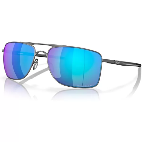imageOakley Mens Oo4124 Gauge 8 Rectangular SunglassesMatte GunmetalPrizm Sapphire Iridium Polarized
